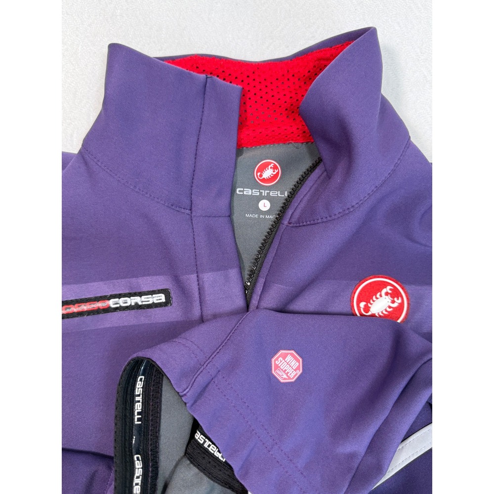 Castelli Gabba Womans Purple Windstopper Cycling Jacket Long Sleeve Large 5982